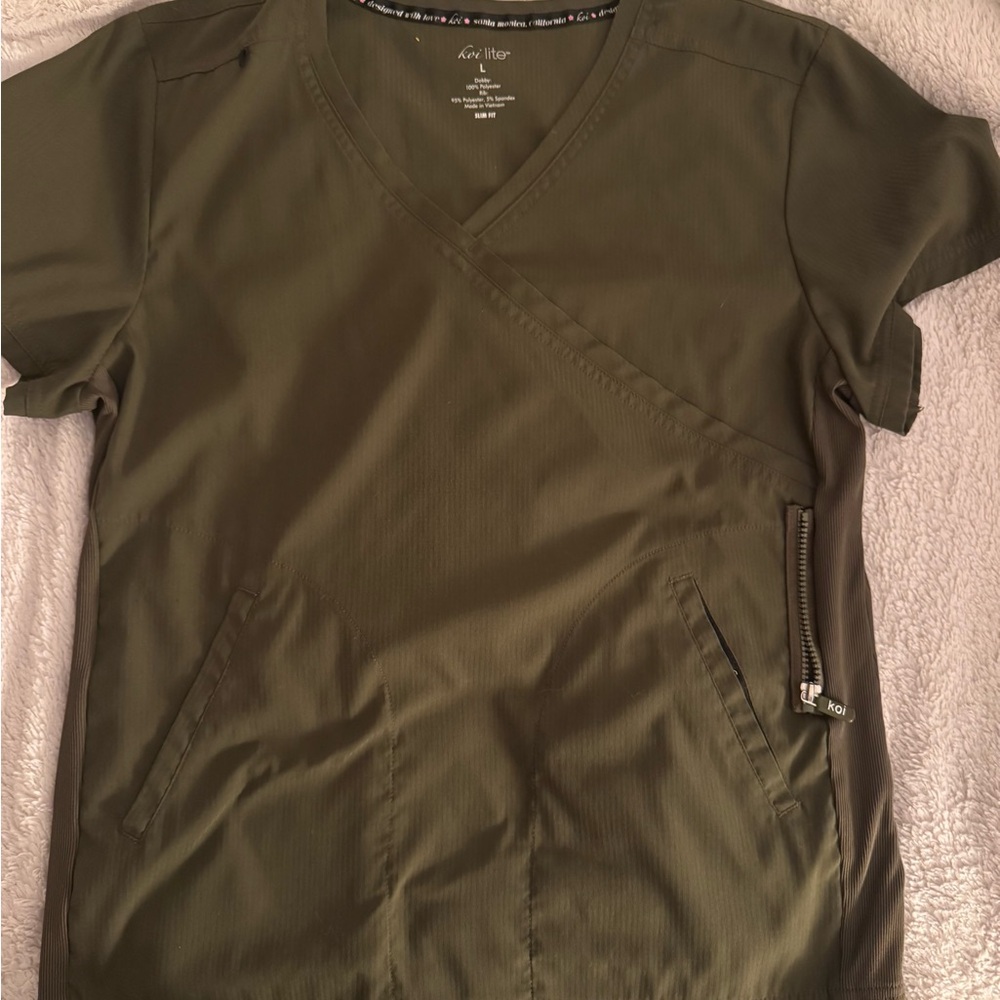 KOI Women's Olive Green Top